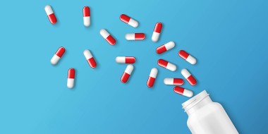 Illustratie van potje pillen