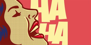 Illustratie lachende vrouw