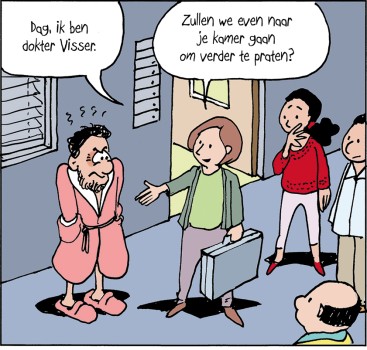 Cartoon uit de PIN, door Marcel Jurriëns.