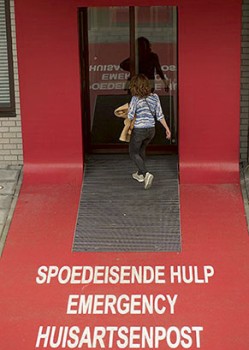 Urgentieverdeling van contacten op de HAP: percentage van het totaal aantal contacten