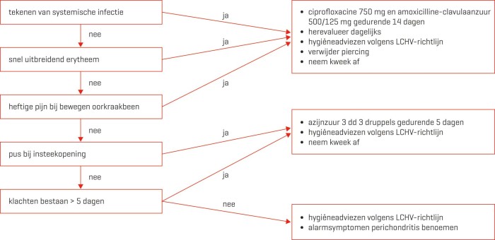 Onze behandeling van een ontstoken transcartilagineuze piercing