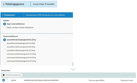 Dosering in de formulariumviewer