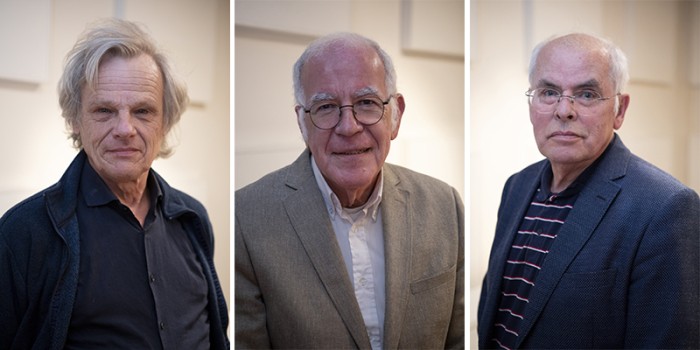 Menno Oosterhoff, Dick Swaab (rechtsvoor) en Bert Keizer