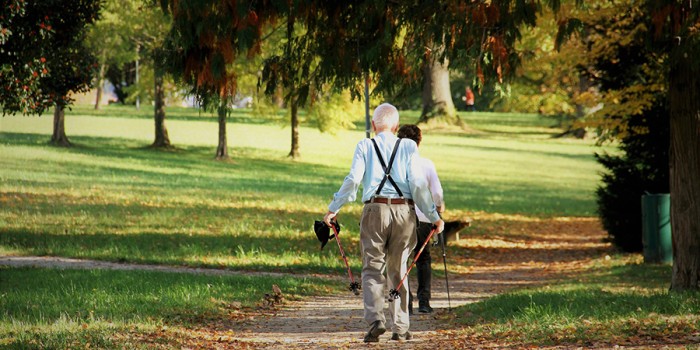 Wandelende senioren